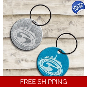 ESA NY Engraved Key Chain Pendant